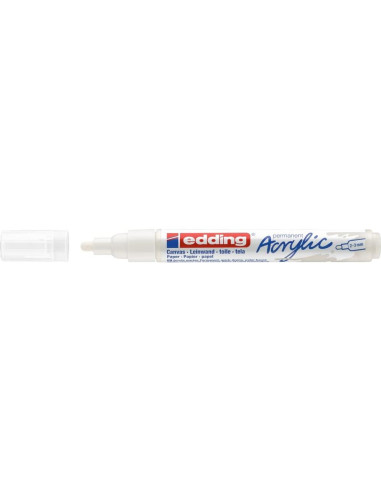 Marcador Acrílico Edding 5100 Blanco 2-3mm - 1 Unidad