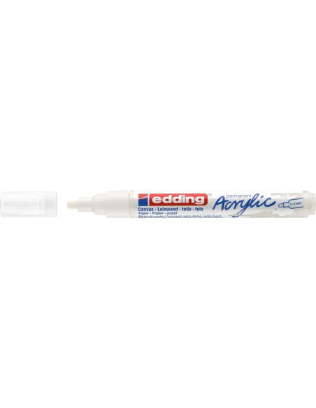 Marcador Acrílico Edding 5100 Blanco 2-3mm - 1 Unidad