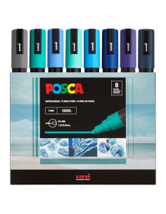 Set de 8 Marcadores Posca PC5M - Tonos Fríos 5M