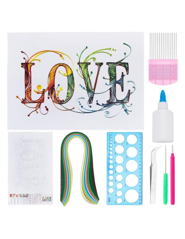 Kit de Quilling de Papel A4 WEBEEDY para Principiantes