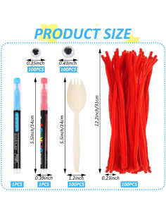 Kit de Manualidades 100 Piezas YEXEXINM con Sporks y Ojos Móviles 2