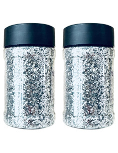 Glitter Plateado Hexagonal ALAZCO 226 Gramos para Manualidades