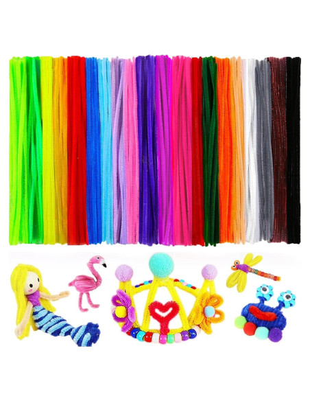 1200 Limpiapipas Multicolor WOPPLXY 6mm x 30cm Manualidades