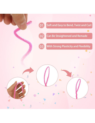 1200 Limpiapipas Multicolor WOPPLXY 6mm x 30cm Manualidades