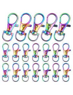 20 Ganchos de Clip Giratorio BronaGrand Color Arcoíris