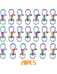 20 Ganchos de Clip Giratorio BronaGrand Color Arcoíris 2