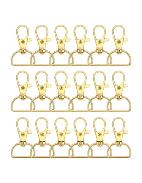 50 Ganchos de Cierre Giratorios Segauin 2.54 cm Dorado
