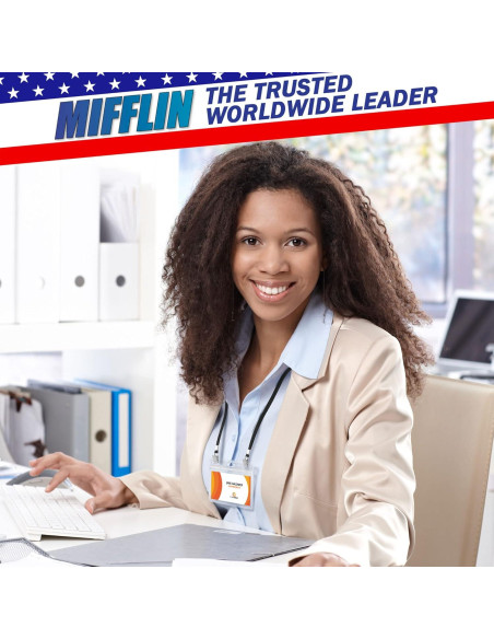 Cintas Planas a Granel MIFFLIN 99 cm Negro 50 PK Clips Bulldog