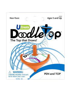 Kit Doodletop University Games con 1 Bolígrafo y 1 Peonza - Juego de Dibujo para Niños a Partir de 5 Años