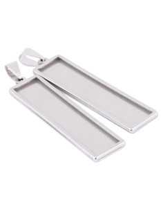 10 Bandejas de Cabochón Rectangulares Reidgaller 10x50mm