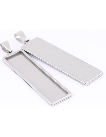 10 Bandejas de Cabochón Rectangulares Reidgaller 10x50mm