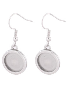 20 Piezas Base de Pendientes Reidgaller Acero Inoxidable 12mm