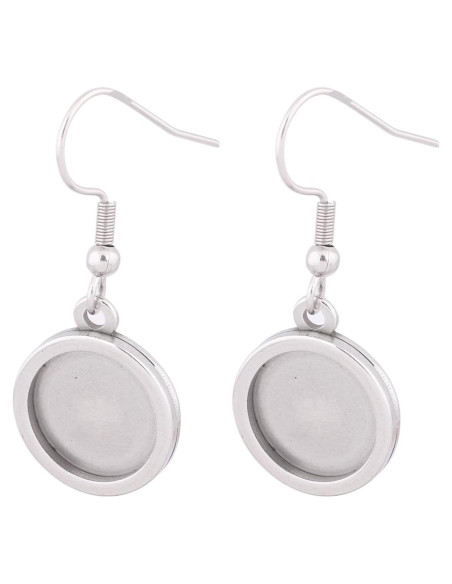 20 Piezas Base de Pendientes Reidgaller Acero Inoxidable 12mm