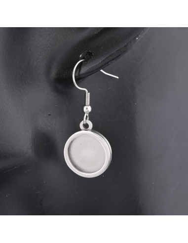 20 Piezas Base de Pendientes Reidgaller Acero Inoxidable 12mm