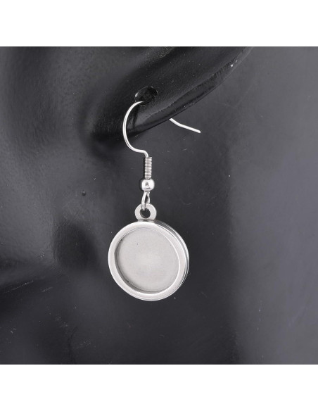 20 Piezas Base de Pendientes Reidgaller Acero Inoxidable 12mm
