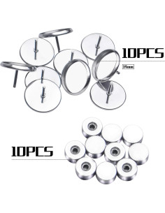 10 Piezas Plantillas Pendientes Acero Inoxidable 14mm Aylifu 2