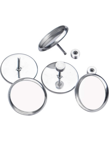 10 Piezas Plantillas Pendientes Acero Inoxidable 14mm Aylifu