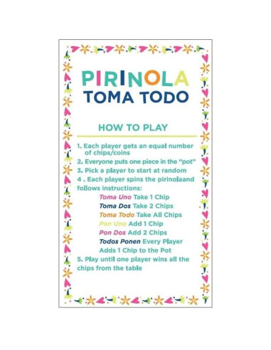 Juego de Toma Todo Pirinola Mexicana de Madera - Set de 3