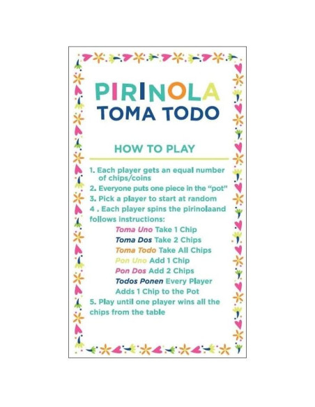 Juego de Toma Todo Pirinola Mexicana de Madera - Set de 3 Juego de Toma Todo Pirinola Mexicana de Madera - Set de 3