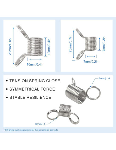 14 Clips de Cuerda para Perlas INDIVSHOW - 6 Grandes y 8 Pequeños