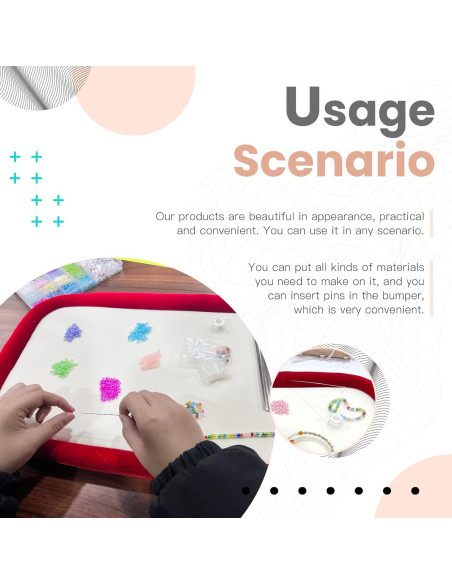 Tablero de Cuentas Rectangular Hobbyworker 45x30cm para Manualidades