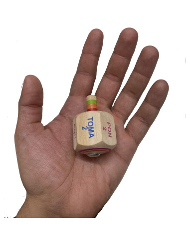 Juego de Toma Todo Pirinola Mexicana de Madera - Set de 3