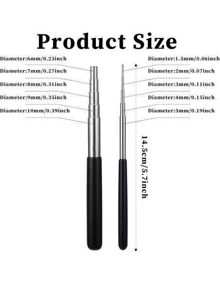 Juego de herramientas de bobinado Sliverdew 2 piezas 1.5-10mm