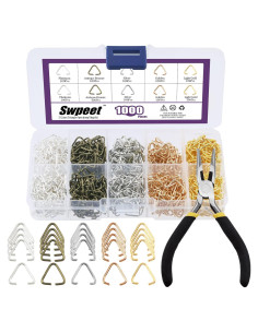 Kit de Joyería Swpeet 1001Pcs Anillas Triangulares 10mm