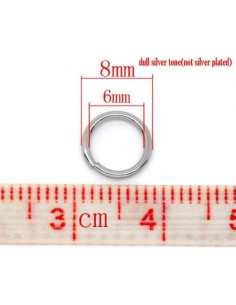 500 Anillas de Salto Acero Inoxidable 304 8mm 18 Calibre 2