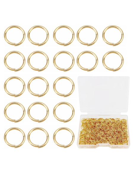 Anillas de Salto Abiertas CREATZONE 8mm Baño de Oro 18K 400pcs
