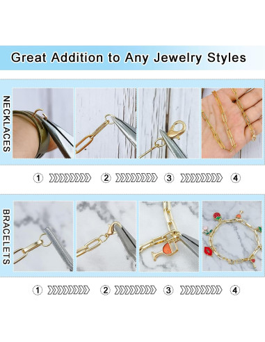 Anillas de Salto Abiertas CREATZONE 8mm Baño de Oro 18K 400pcs