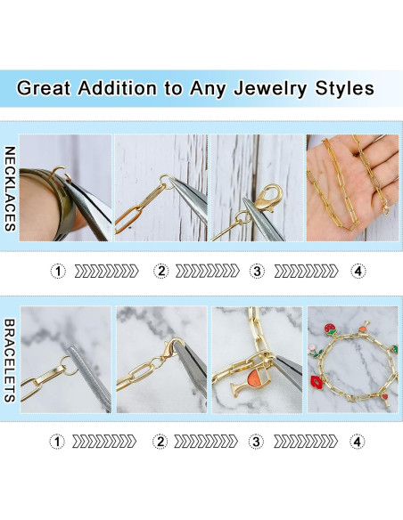 Anillas de Salto Abiertas CREATZONE 8mm Baño de Oro 18K 400pcs