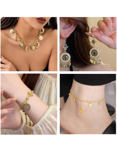 Anillas de Salto Abiertas CREATZONE 8mm Baño de Oro 18K 400pcs