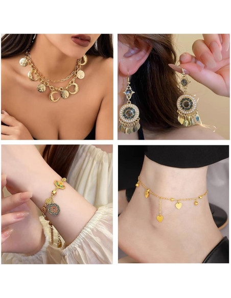 Anillas de Salto Abiertas CREATZONE 8mm Baño de Oro 18K 400pcs