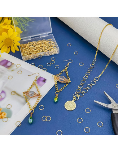 Anillas de Salto Abiertas CREATZONE 8mm Baño de Oro 18K 400pcs