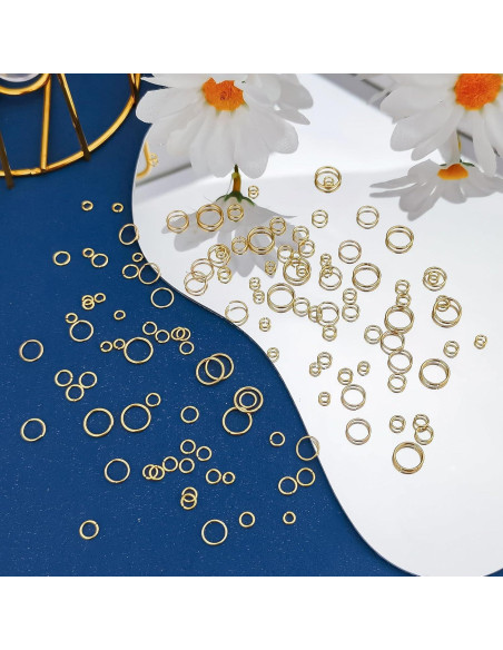 Anillas de Salto Abiertas CREATZONE 8mm Baño de Oro 18K 400pcs