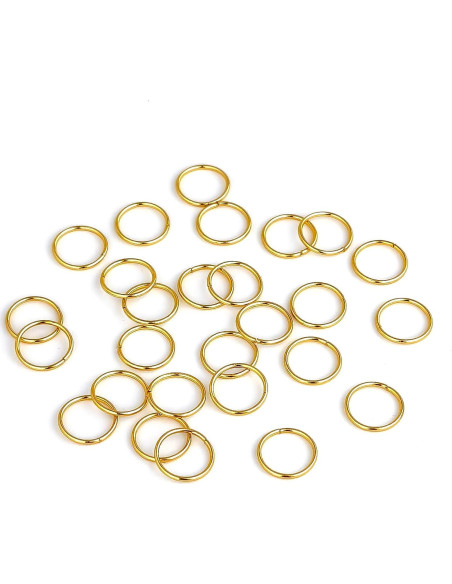 Anillas de Salto Abiertas CREATZONE 8mm Baño de Oro 18K 400pcs