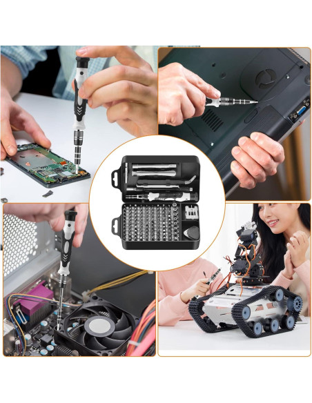 Kit de Destornilladores de Precisión Necamocu 115 en 1 Magnético