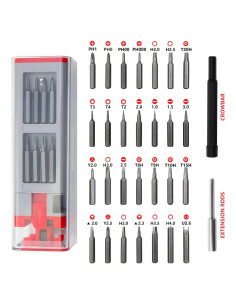 Juego de Destornilladores de Precisión 30 en 1 KALiM Rojo