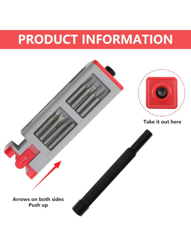 Juego de Destornilladores de Precisión 30 en 1 KALiM Rojo
