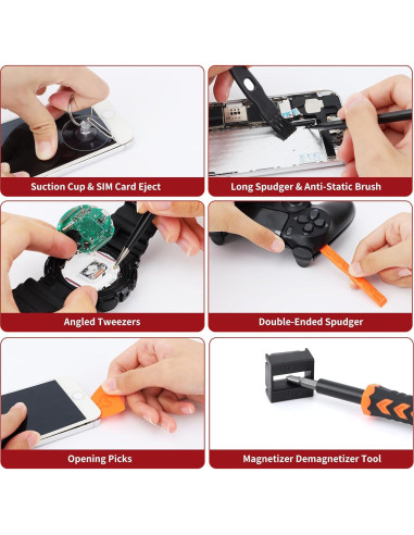 Set de Destornilladores de Precisión Sharden 58 en 1 Naranja