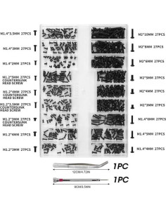 Kit de Tornillos Micro 500 Pcs para Gafas y Electrónica Yenblow 2