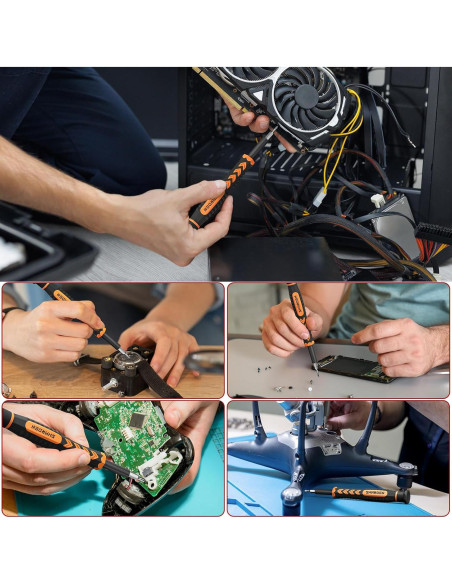 Set de Destornilladores de Precisión Sharden 58 en 1 Naranja