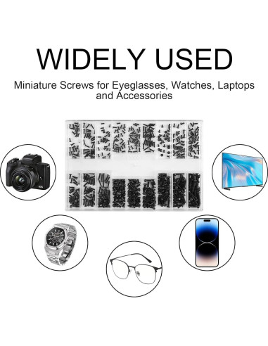 Kit de Tornillos Micro 500 Pcs para Gafas y Electrónica Yenblow