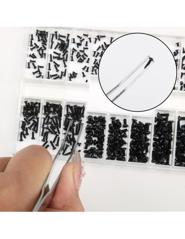 Kit de Tornillos Micro 500 Pcs para Gafas y Electrónica Yenblow