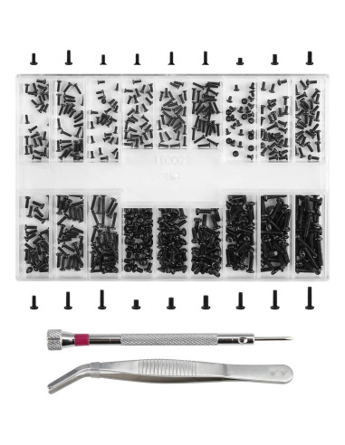 Kit de Tornillos Micro 500 Pcs para Gafas y Electrónica Yenblow