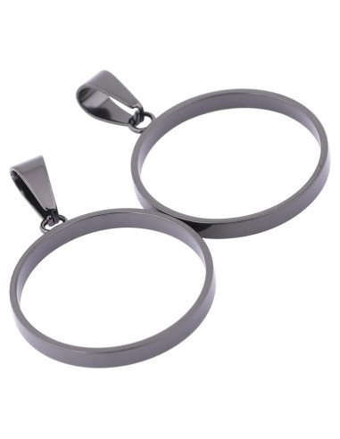 20 Marcos Abiertos de Acero Inoxidable 25mm para Joyería DIY