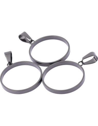 20 Marcos Abiertos de Acero Inoxidable 25mm para Joyería DIY