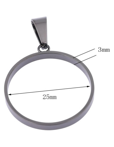 20 Marcos Abiertos de Acero Inoxidable 25mm para Joyería DIY