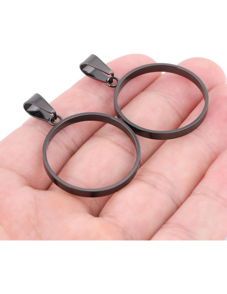 20 Marcos Abiertos de Acero Inoxidable 25mm para Joyería DIY
